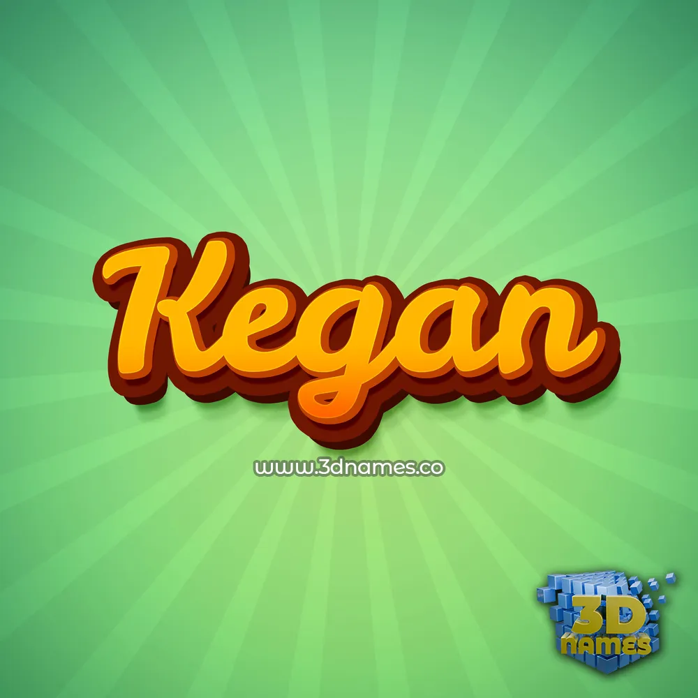 kegan in Green Rays style - 3D name wallpaper
