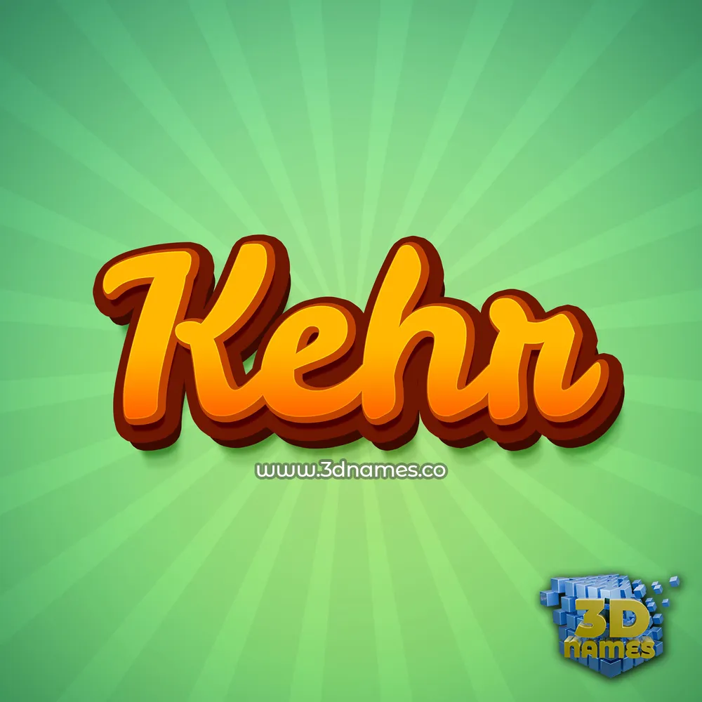 kehr in Green Rays style - 3D name wallpaper