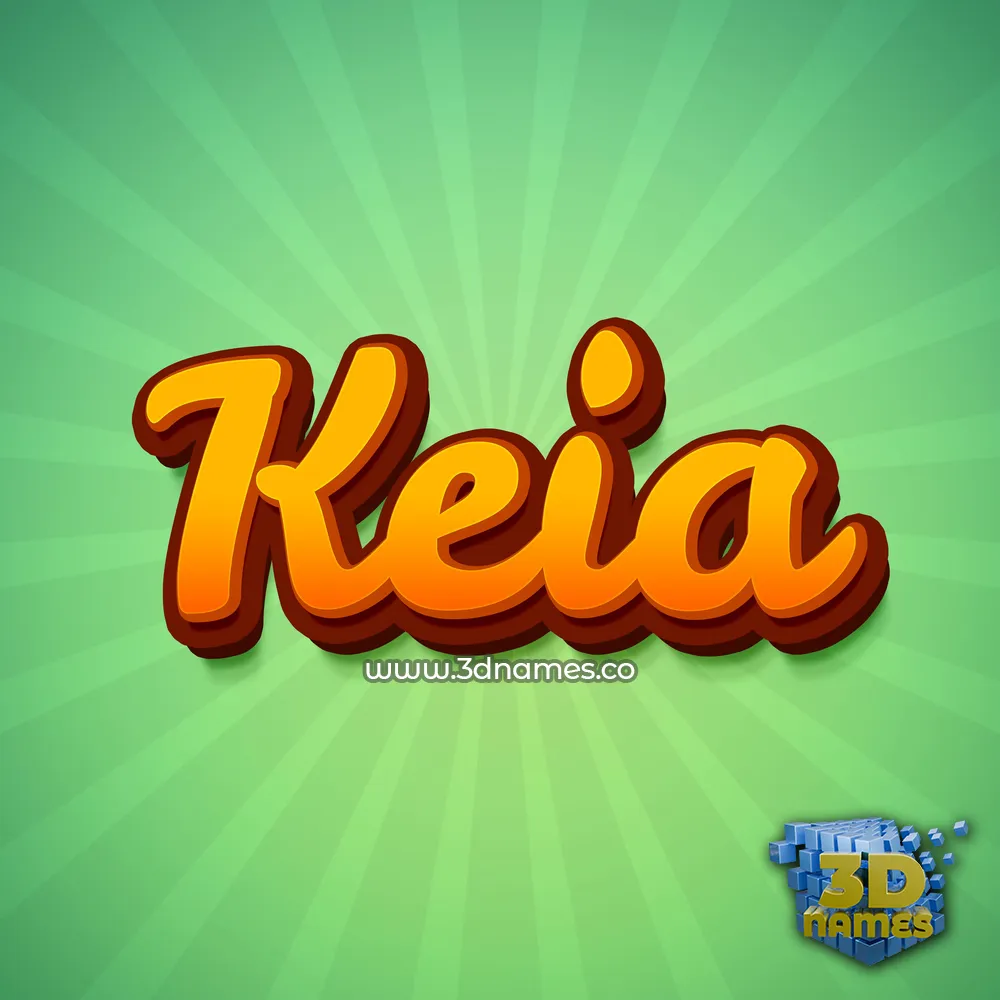 keia in Green Rays style - 3D name wallpaper