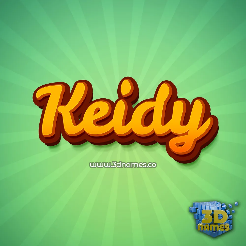 keidy in Green Rays style - 3D name wallpaper