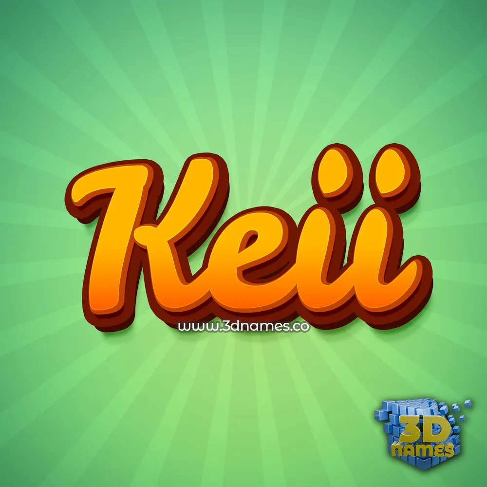 keii in Green Rays style - 3D name wallpaper