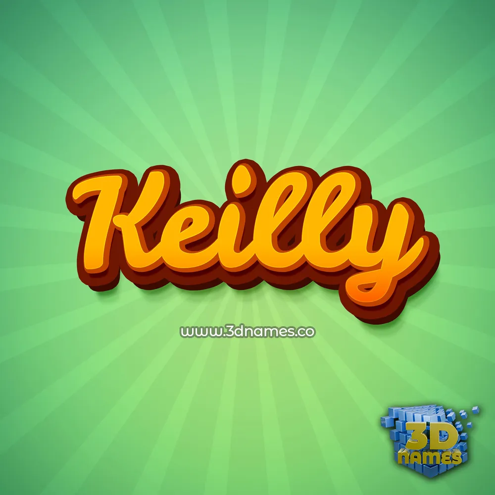 keilly in Green Rays style - 3D name wallpaper