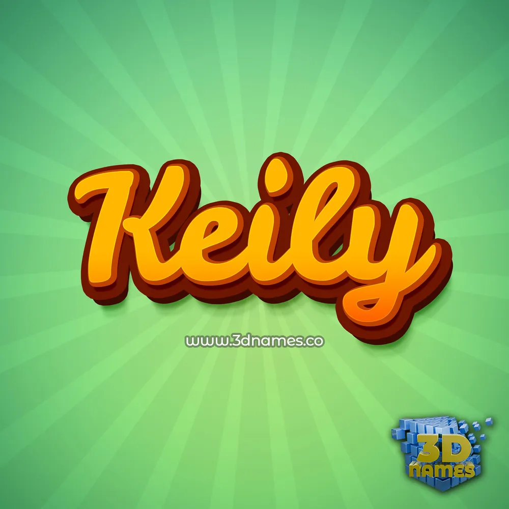 keily in Green Rays style - 3D name wallpaper