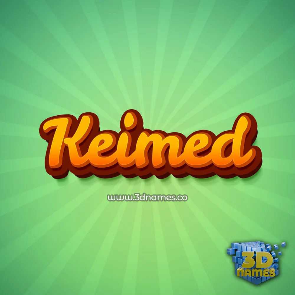 keimed in Green Rays style - 3D name wallpaper