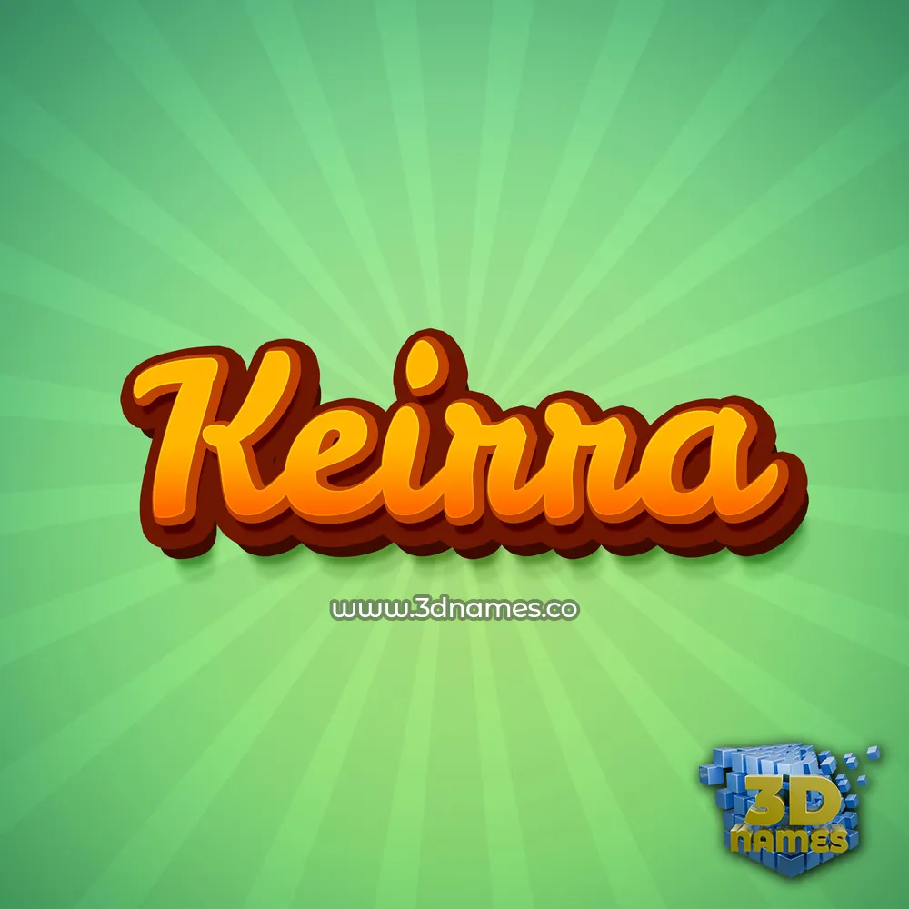 keirra in Green Rays style - 3D name wallpaper