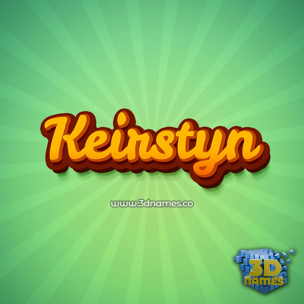 keirstyn in Green Rays style - 3D name wallpaper