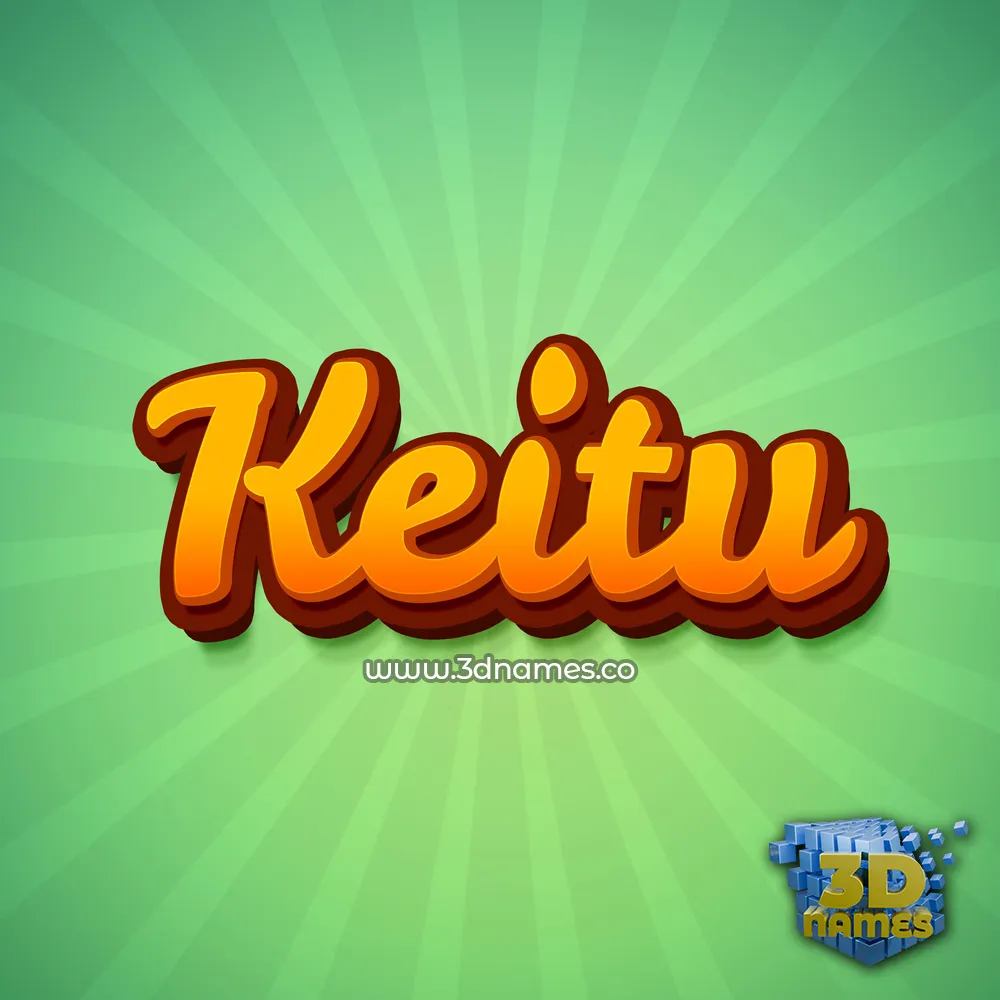 keitu in Green Rays style - 3D name wallpaper