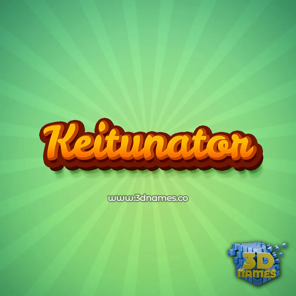 keitunator in Green Rays style - 3D name wallpaper