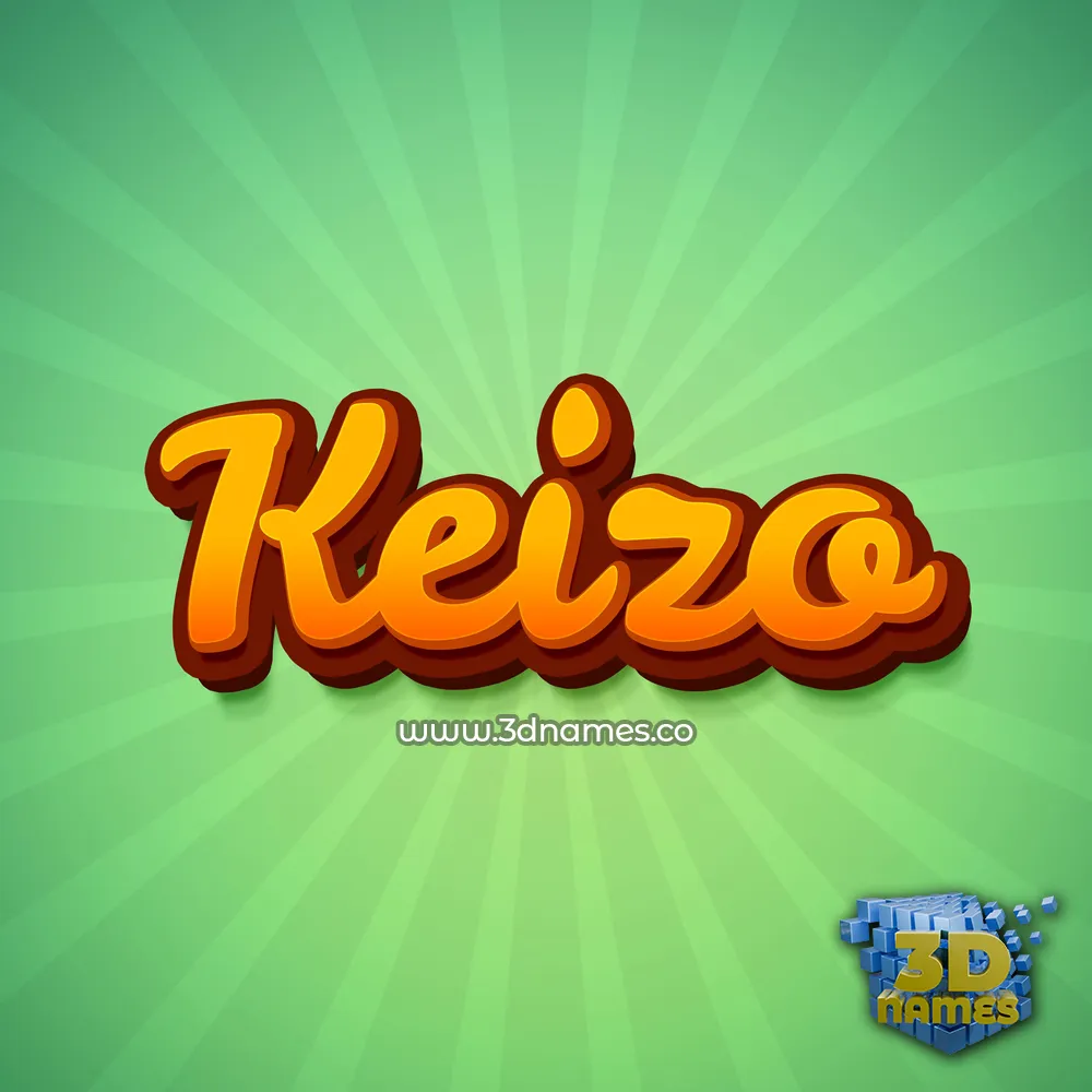 keizo in Green Rays style - 3D name wallpaper