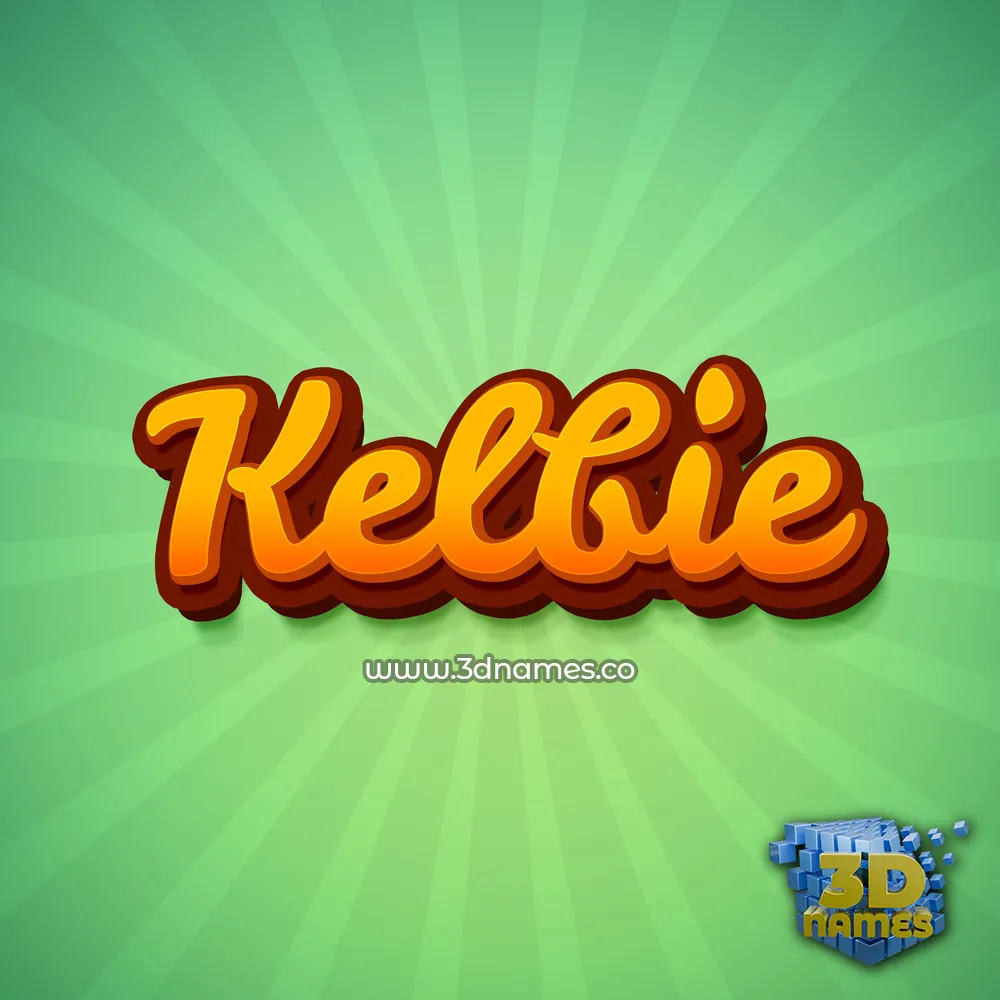 kelbie in Green Rays style - 3D name wallpaper