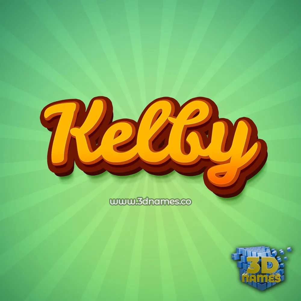 kelby in Green Rays style - 3D name wallpaper