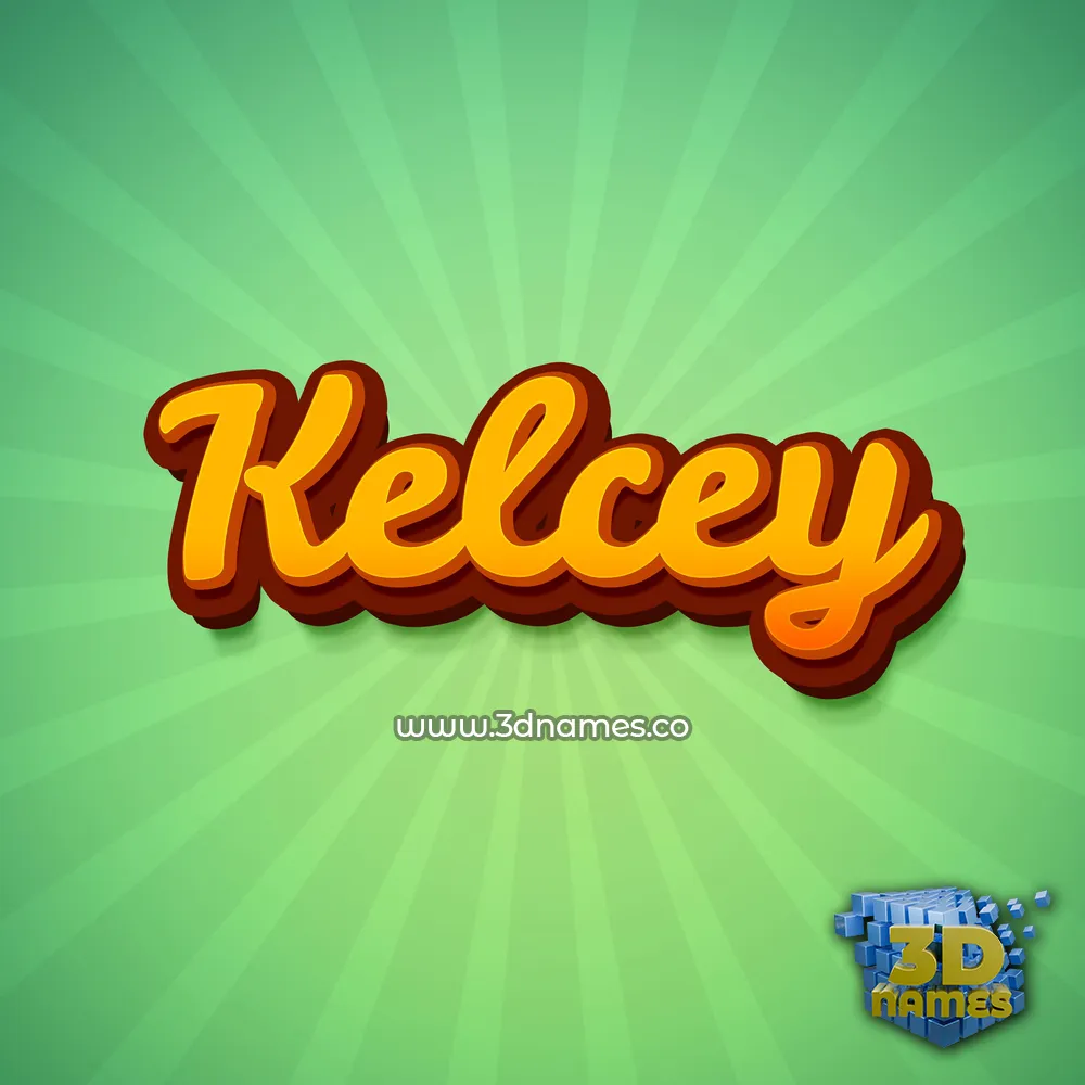 kelcey in Green Rays style - 3D name wallpaper