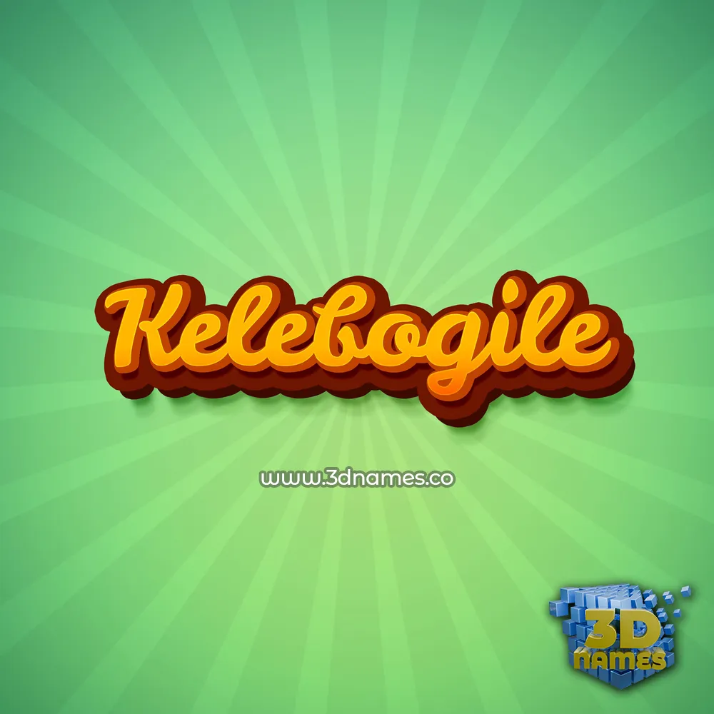 kelebogile in Green Rays style - 3D name wallpaper