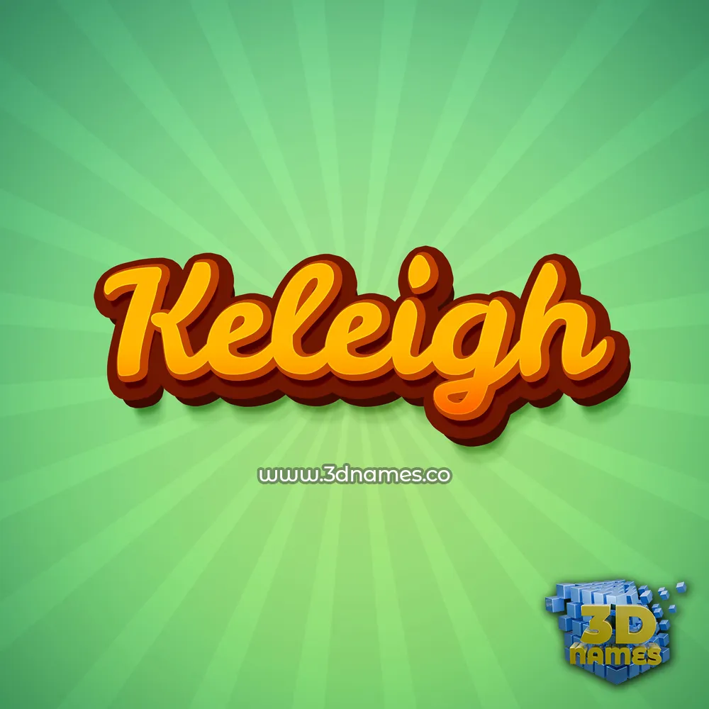 keleigh in Green Rays style - 3D name wallpaper