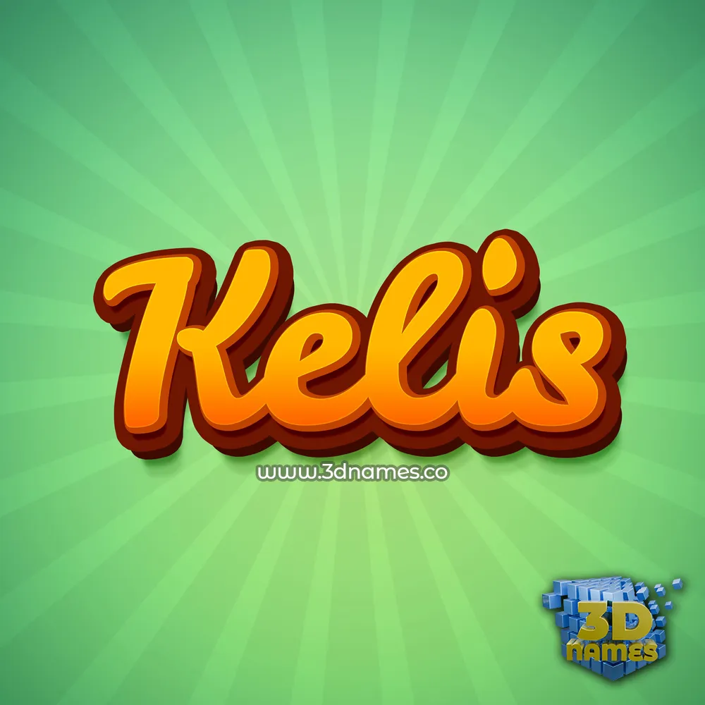 kelis in Green Rays style - 3D name wallpaper