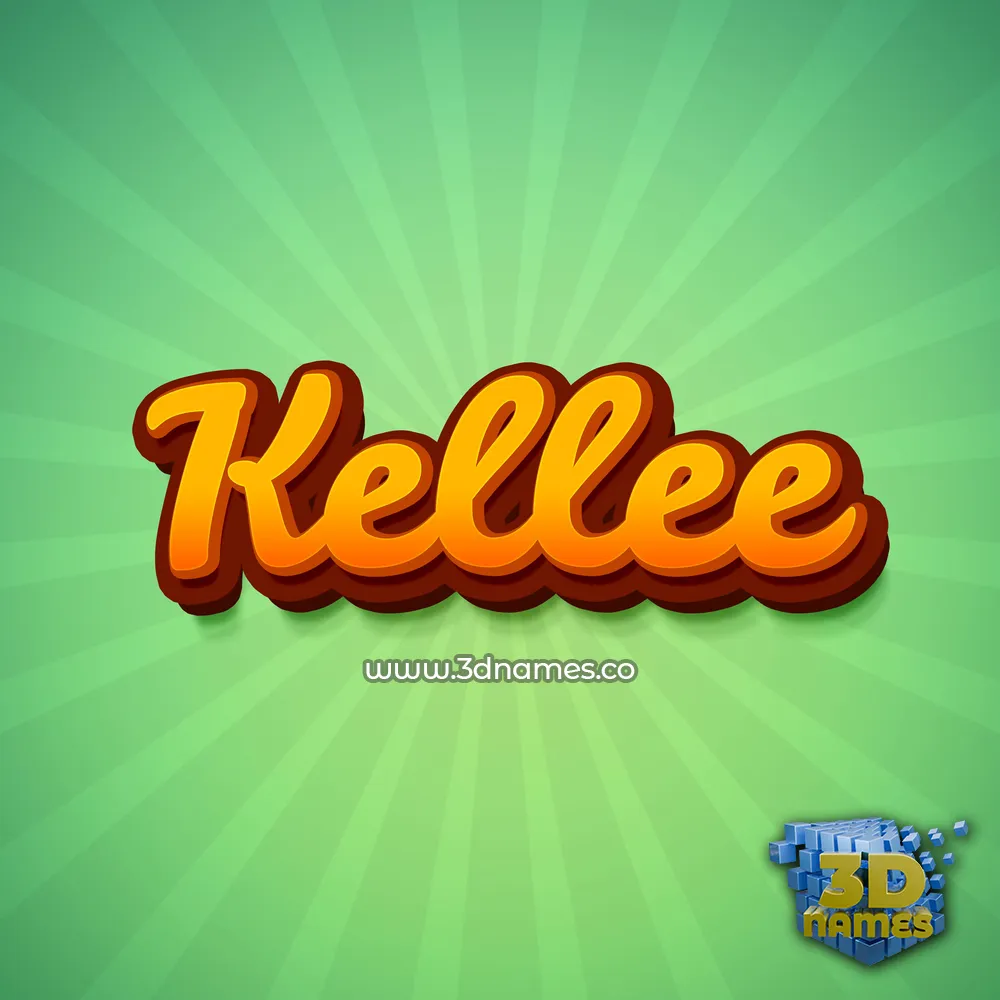 kellee in Green Rays style - 3D name wallpaper
