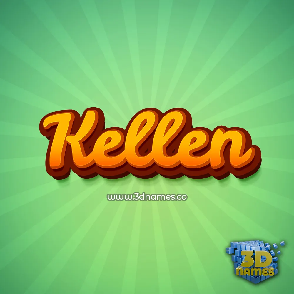 kellen in Green Rays style - 3D name wallpaper