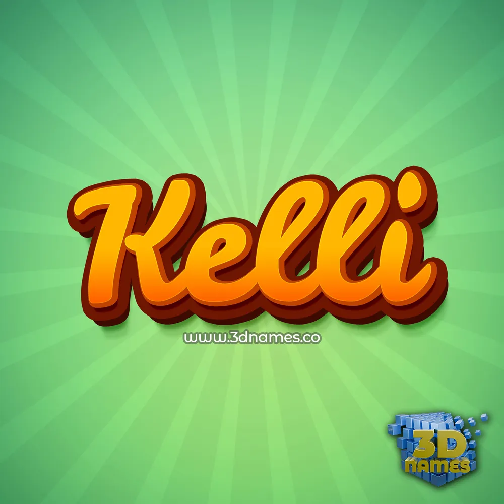 kelli in Green Rays style - 3D name wallpaper