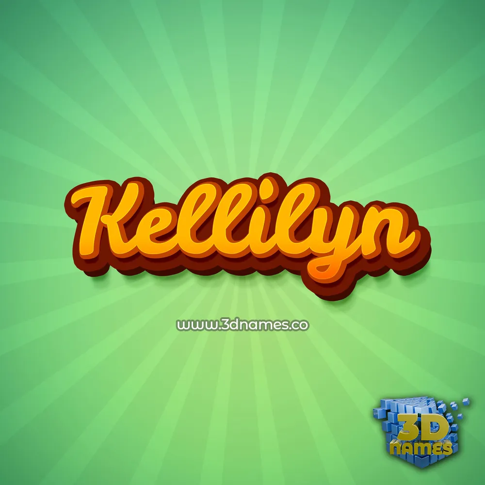kellilyn in Green Rays style - 3D name wallpaper