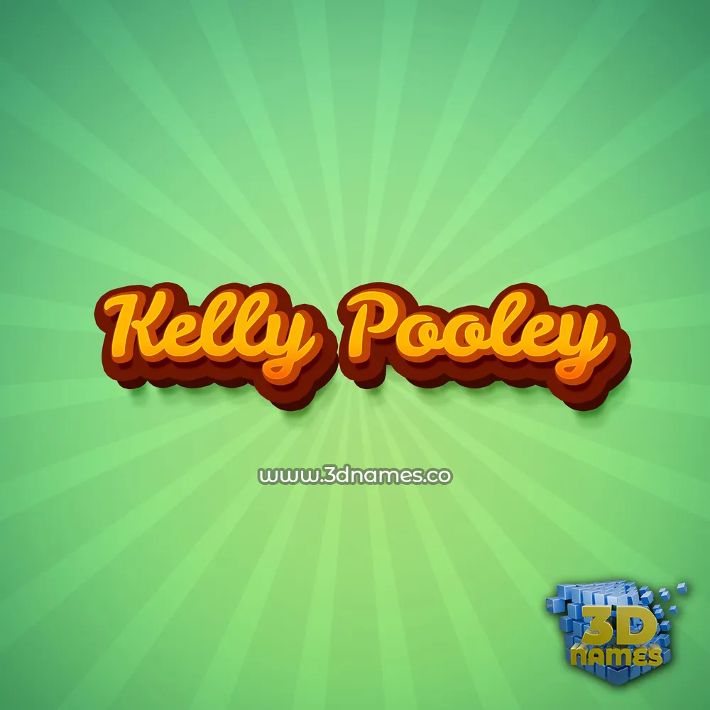 kelly pooley in Green Rays style - 3D name wallpaper
