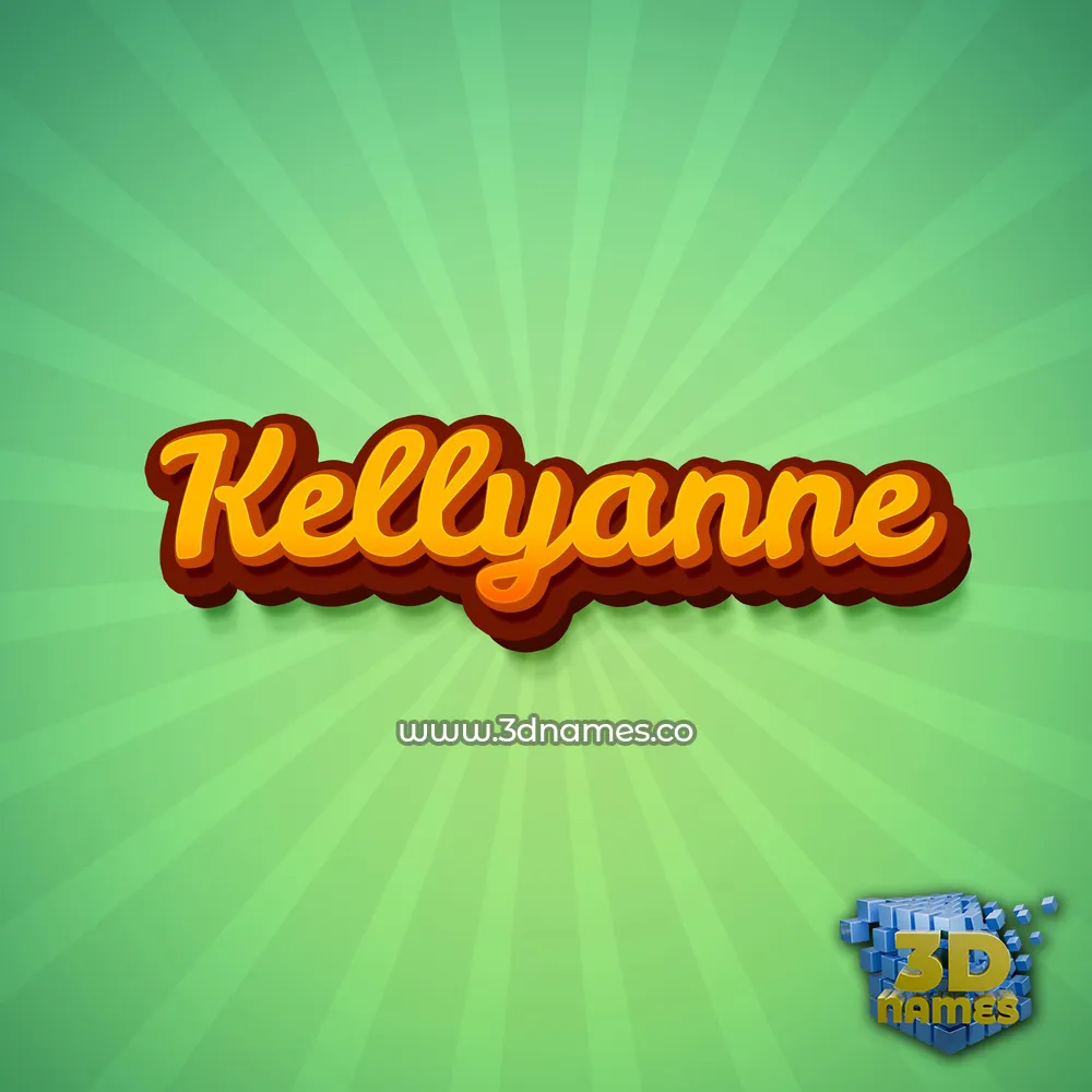 kellyanne in Green Rays style - 3D name wallpaper