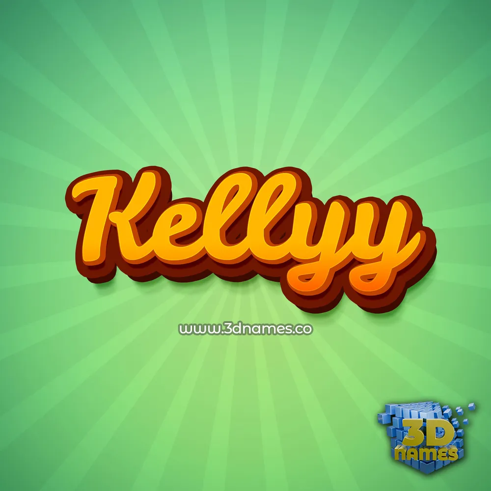 kellyy in Green Rays style - 3D name wallpaper