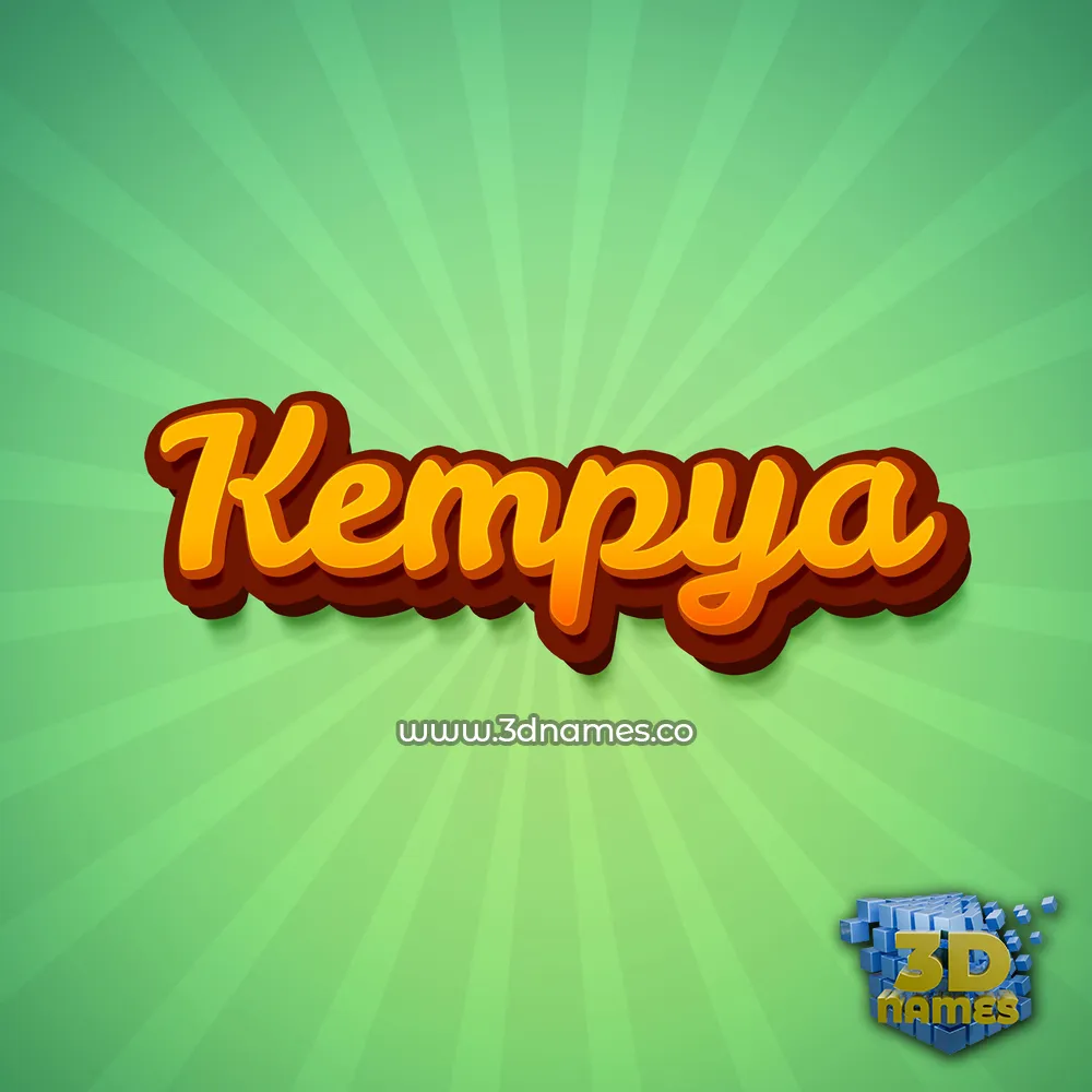 kempya in Green Rays style - 3D name wallpaper