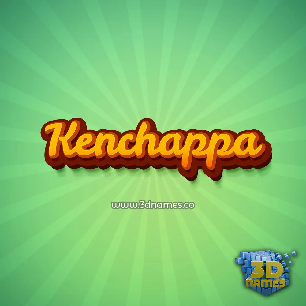 kenchappa in Green Rays style - 3D name wallpaper