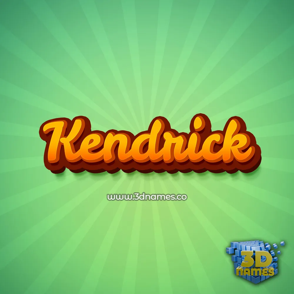 kendrick in Green Rays style - 3D name wallpaper