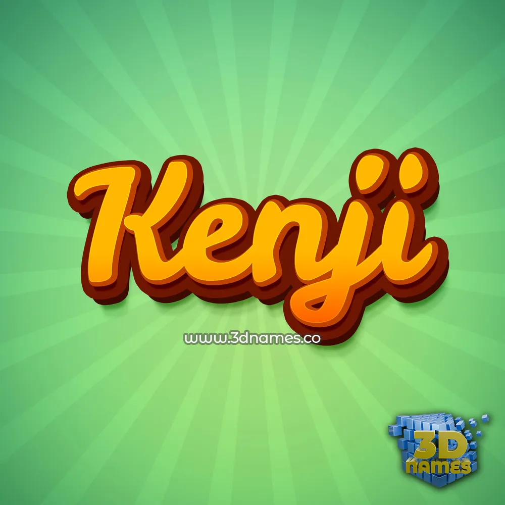 kenji in Green Rays style - 3D name wallpaper