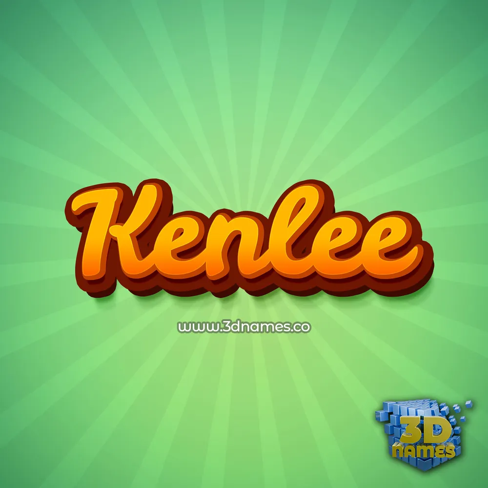 kenlee in Green Rays style - 3D name wallpaper