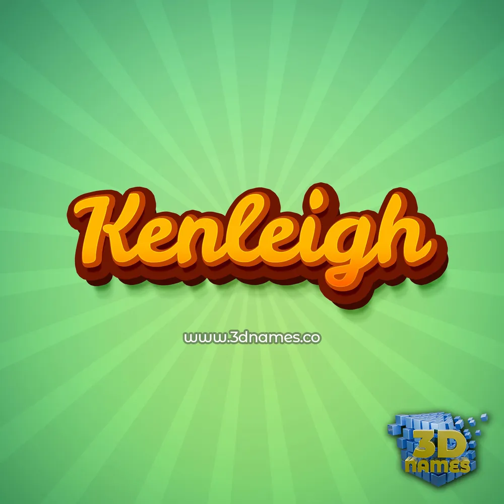 kenleigh in Green Rays style - 3D name wallpaper