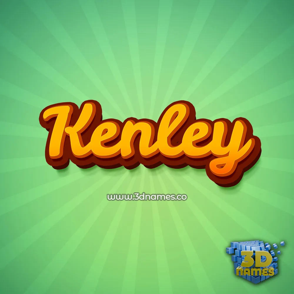 kenley in Green Rays style - 3D name wallpaper
