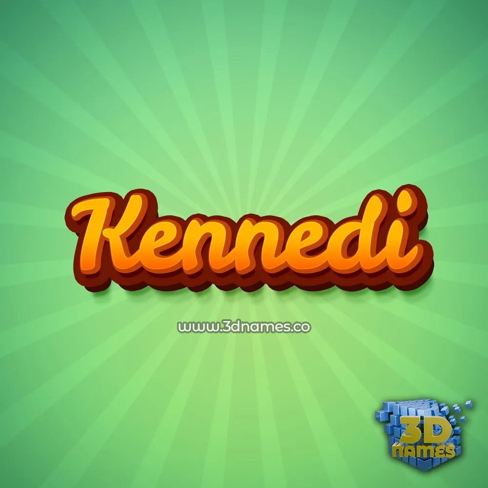 kennedi in Green Rays style - 3D name wallpaper