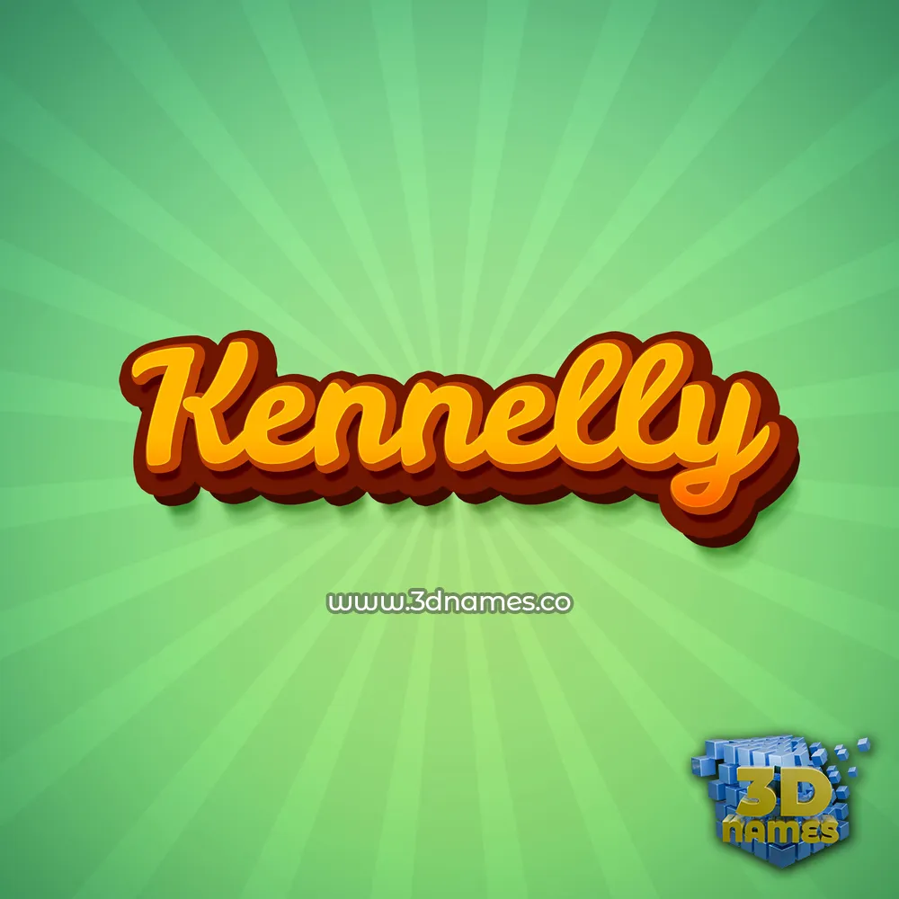 kennelly in Green Rays style - 3D name wallpaper