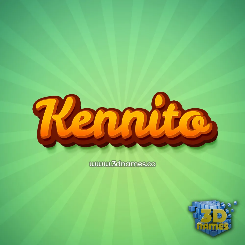 kennito in Green Rays style - 3D name wallpaper