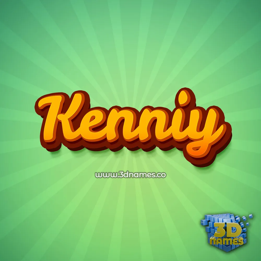 kenniy in Green Rays style - 3D name wallpaper