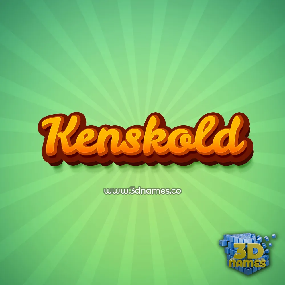 kenskold in Green Rays style - 3D name wallpaper