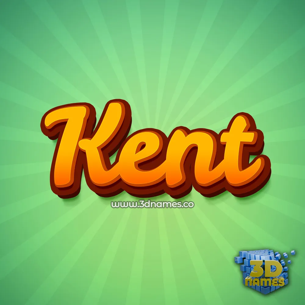kent in Green Rays style - 3D name wallpaper