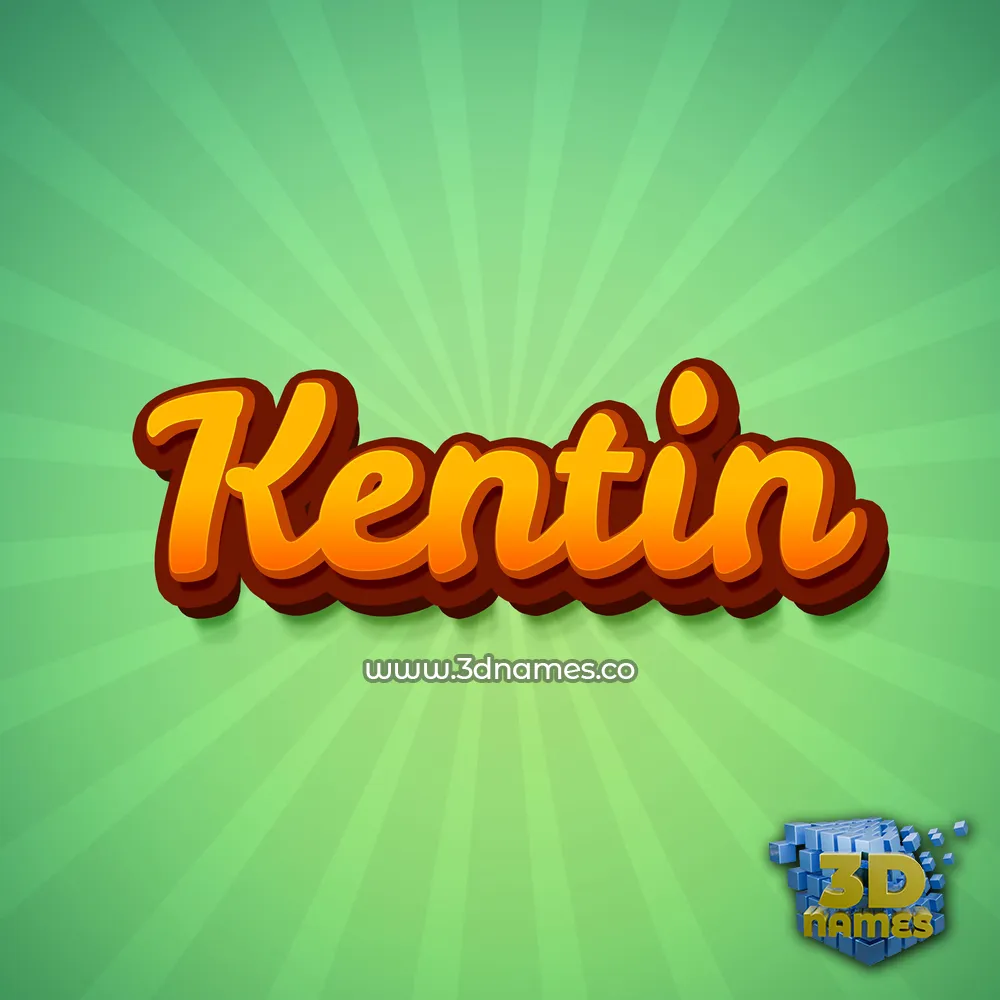 kentin in Green Rays style - 3D name wallpaper