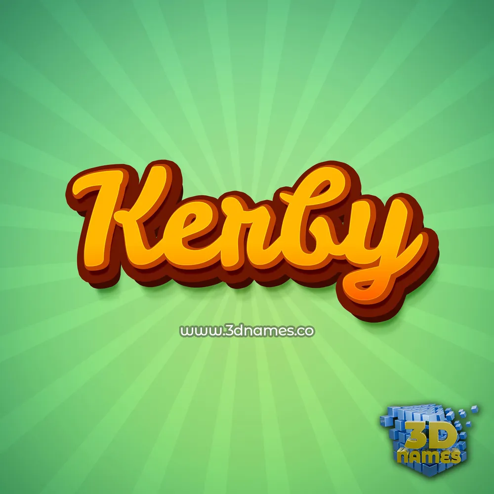 kerby in Green Rays style - 3D name wallpaper