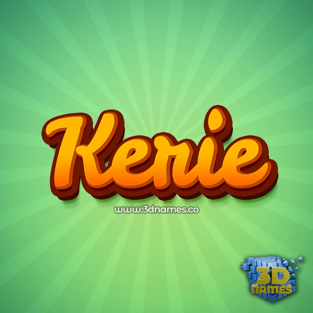 kerie in Green Rays style - 3D name wallpaper