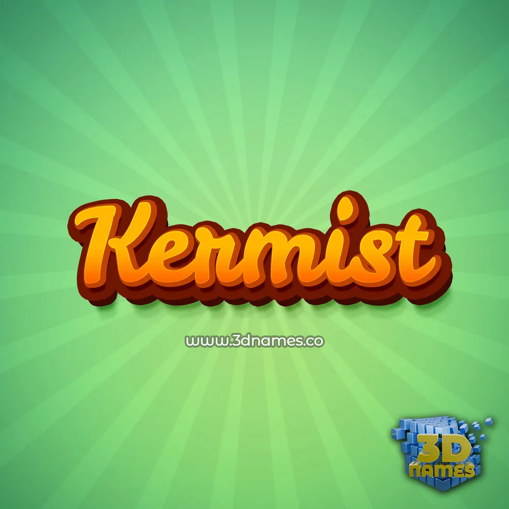 kermist in Green Rays style - 3D name wallpaper