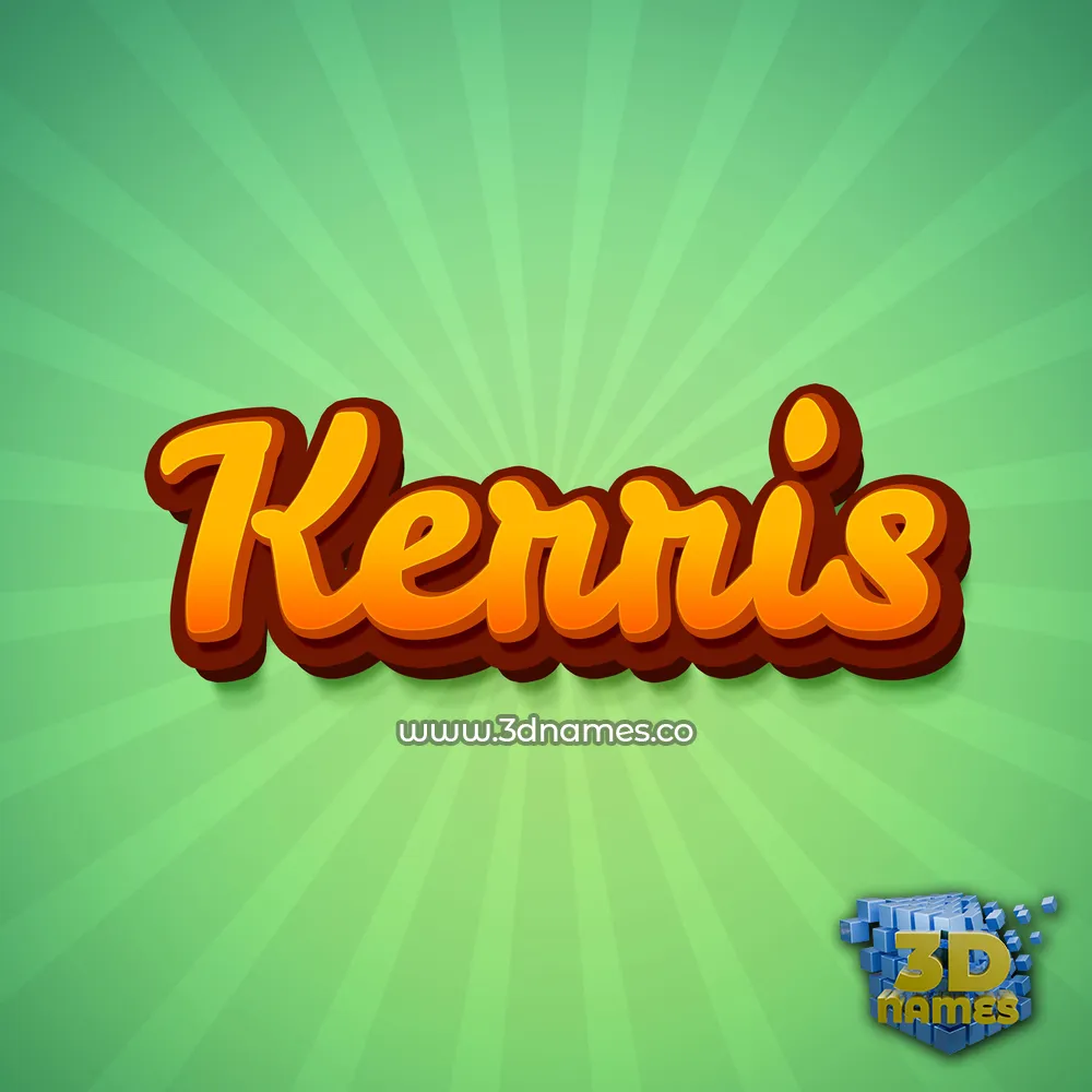 kerris in Green Rays style - 3D name wallpaper