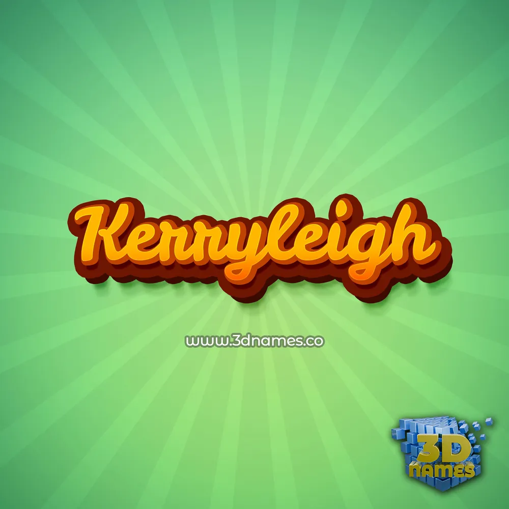 kerryleigh in Green Rays style - 3D name wallpaper
