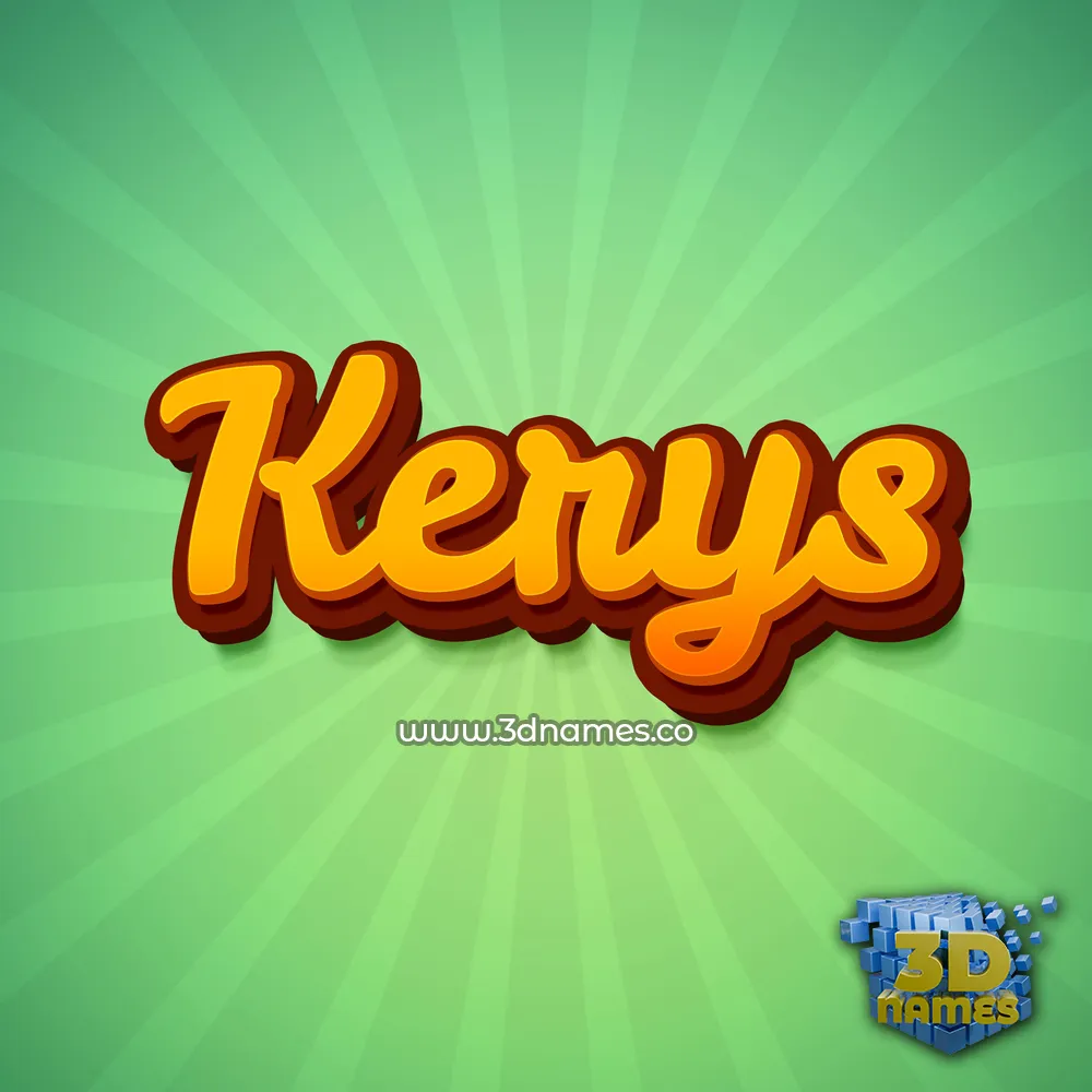 kerys in Green Rays style - 3D name wallpaper
