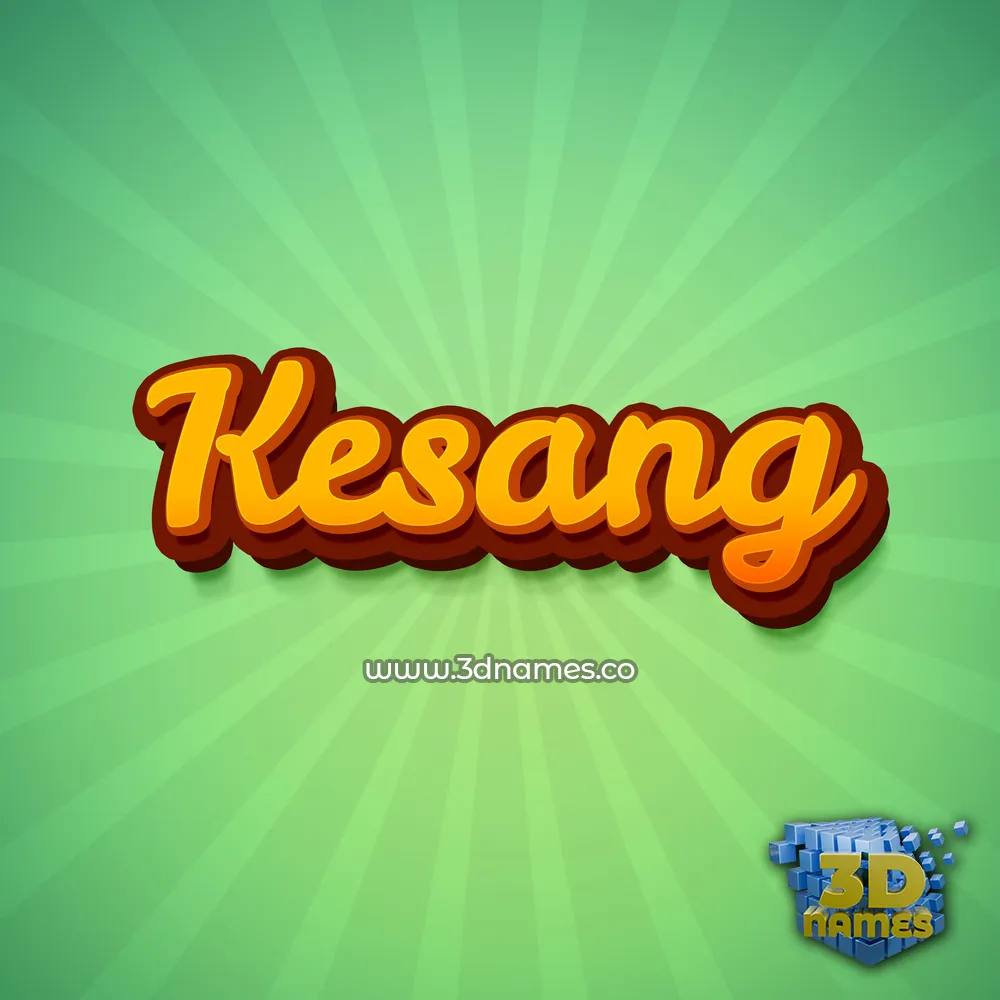 kesang in Green Rays style - 3D name wallpaper