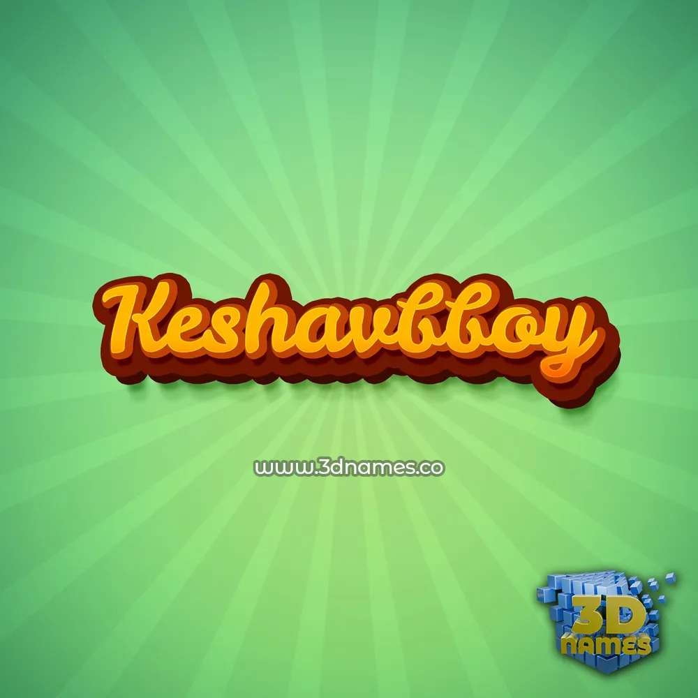 keshavbboy in Green Rays style - 3D name wallpaper