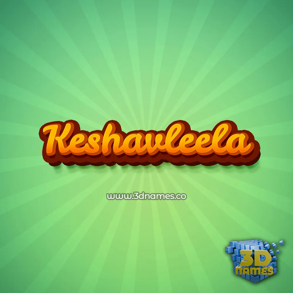 keshavleela in Green Rays style - 3D name wallpaper