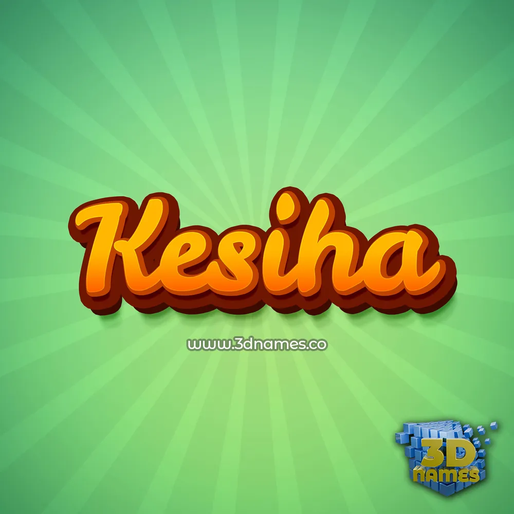 kesiha in Green Rays style - 3D name wallpaper